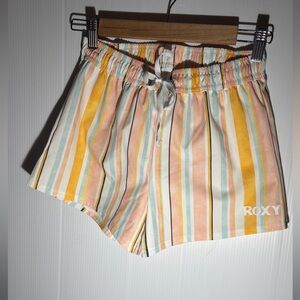 Roxy Kids Pastel Striped Athletic Shorts
